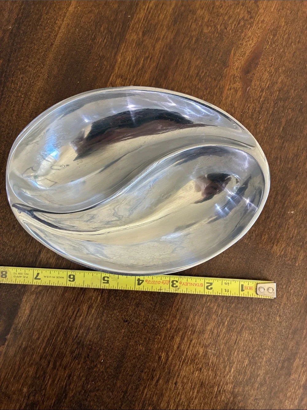 Silver-Color Double Compartment Serving Dish - Home Dining